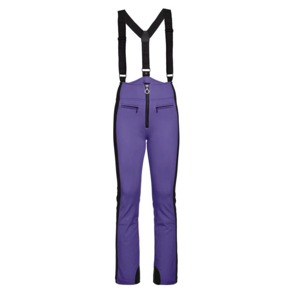 GOLDBERGH WOMEN'S HIGH END SALOPETTE SKI PANTS BIB PURPLE BLACK US 4 - Picture 2 of 8